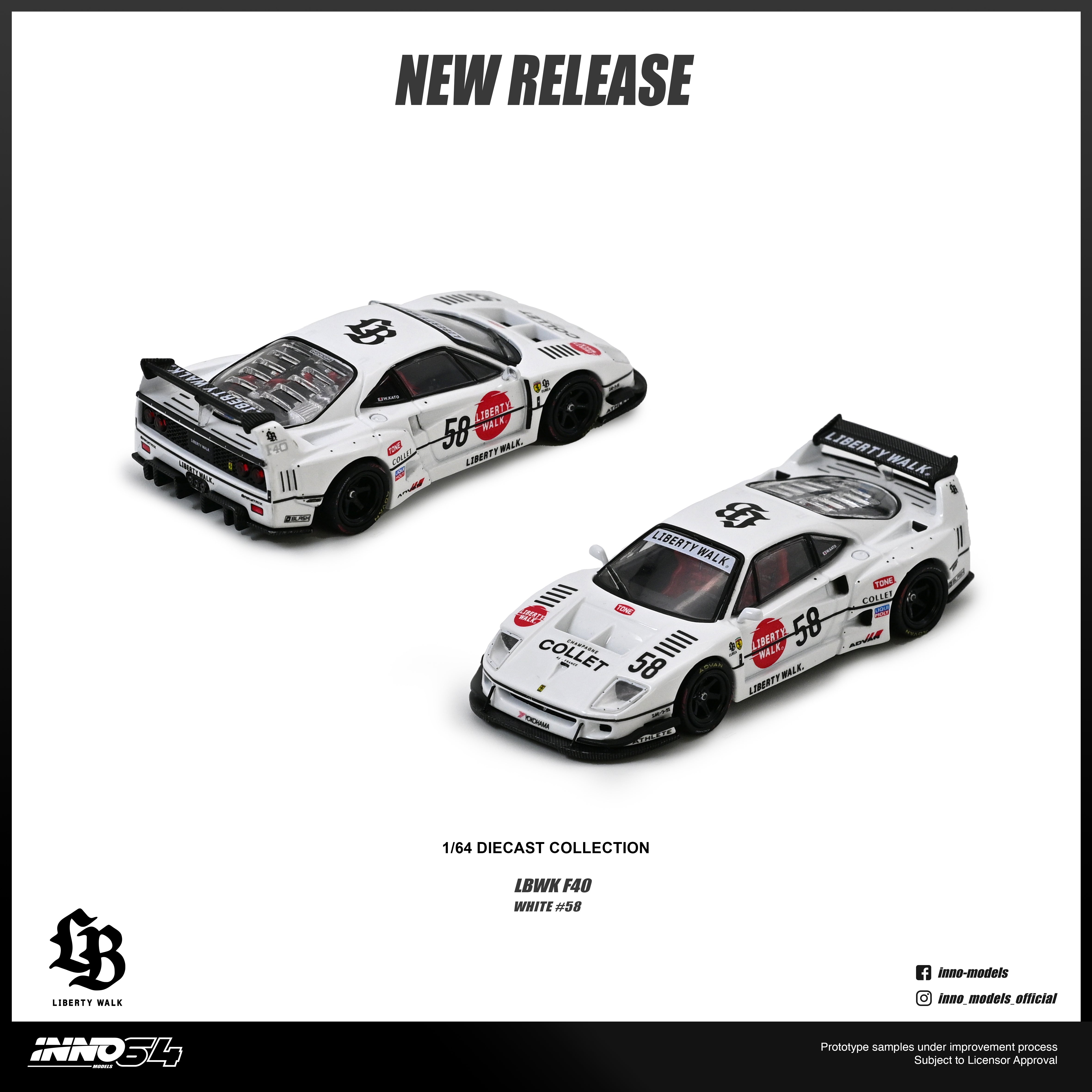 INNO64 - Pre-Order - LBWK F40 Collet #58, white - IN64-LBWKF40-COLLET