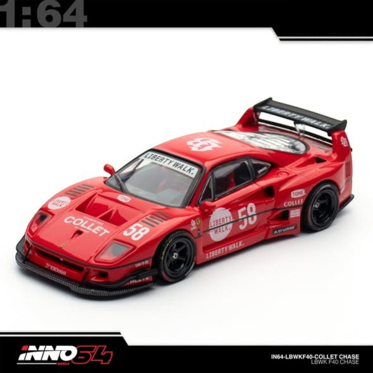 INNO64 - LBWK F40 Collet #58, red Chase Car - IN64-LBWKF40-COLLET