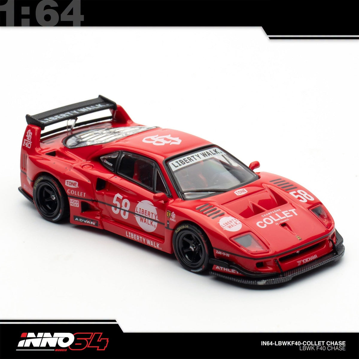 INNO64 - LBWK F40 Collet #58, red Chase Car - IN64-LBWKF40-COLLET