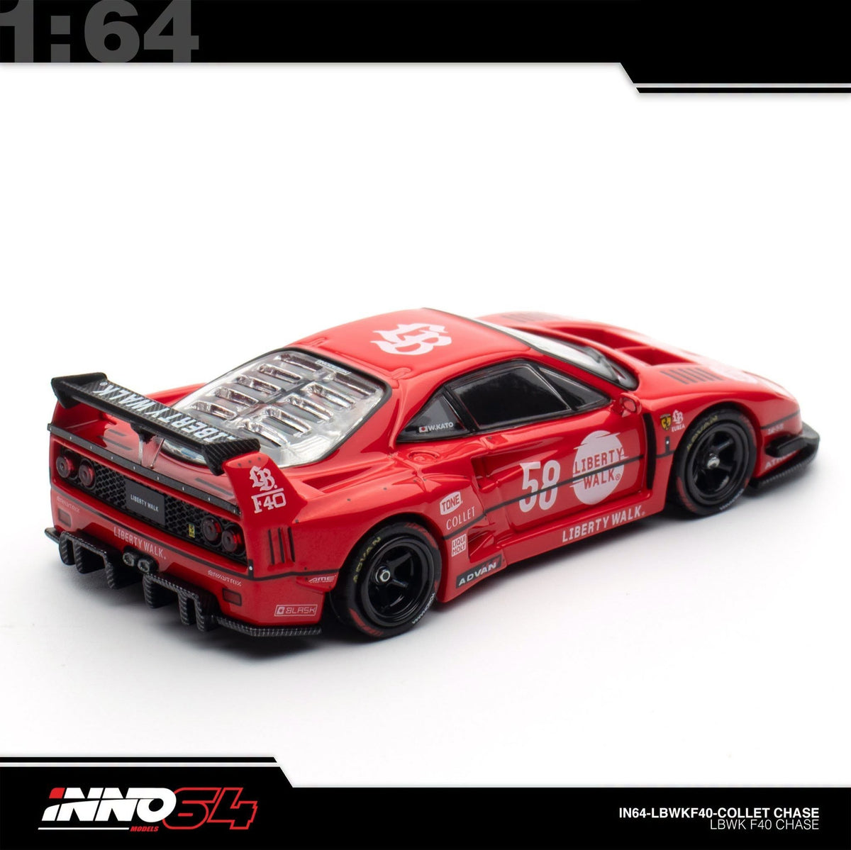 INNO64 - LBWK F40 Collet #58, red Chase Car - IN64-LBWKF40-COLLET