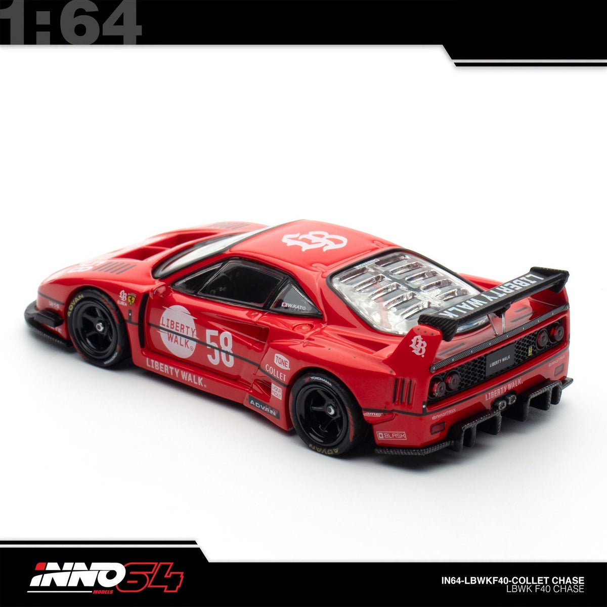 INNO64 - LBWK F40 Collet #58, red Chase Car - IN64-LBWKF40-COLLET