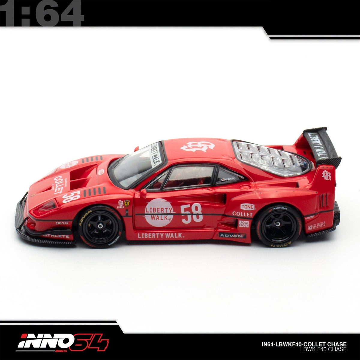 INNO64 - LBWK F40 Collet #58, red Chase Car - IN64-LBWKF40-COLLET