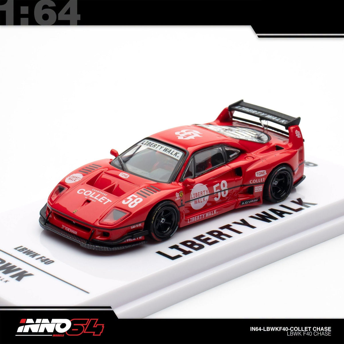 INNO64 - LBWK F40 Collet #58, red Chase Car - IN64-LBWKF40-COLLET