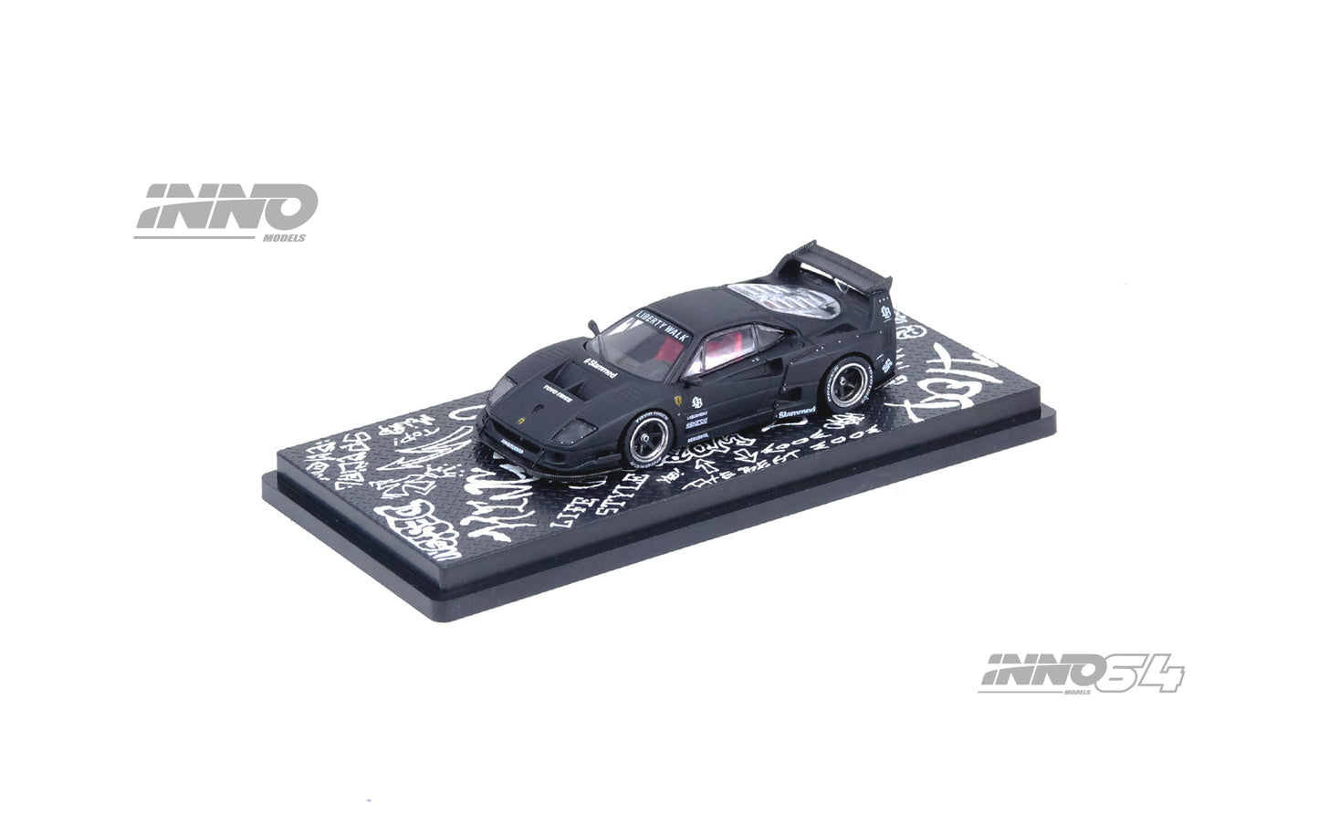 INNO64 - LBWK Ferrari F40, black/white - IN64-LBWKF40-HKTS23