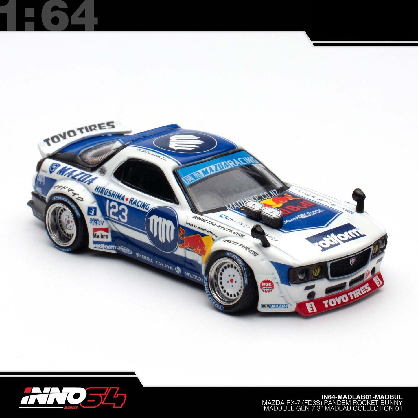 INNO64 - Pre-Order - MADBUL: MAZDA RX7 (FD3S) "PANDEM ROCKET BUNNY" - IN64-MADLAB01