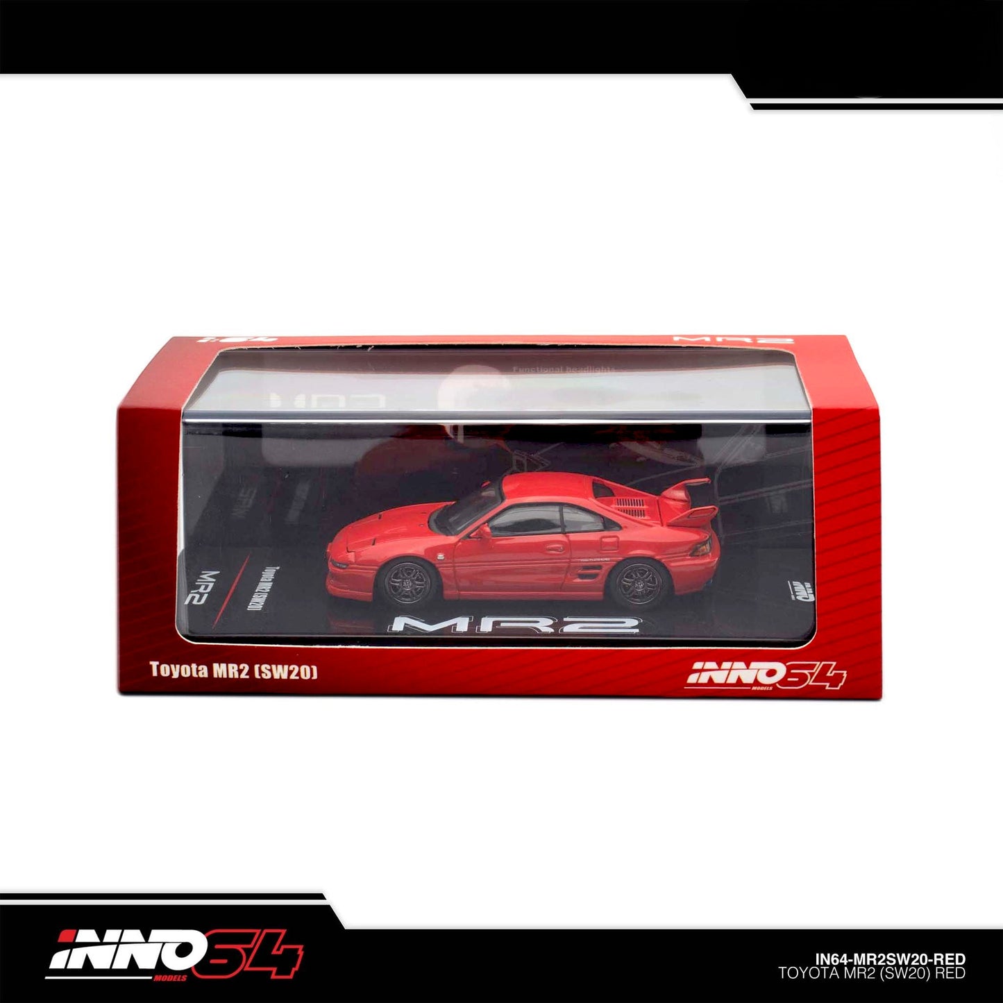 INNO64 - TOYOTA MR2 (SW20) Red - IN64-MR2SW20-RED