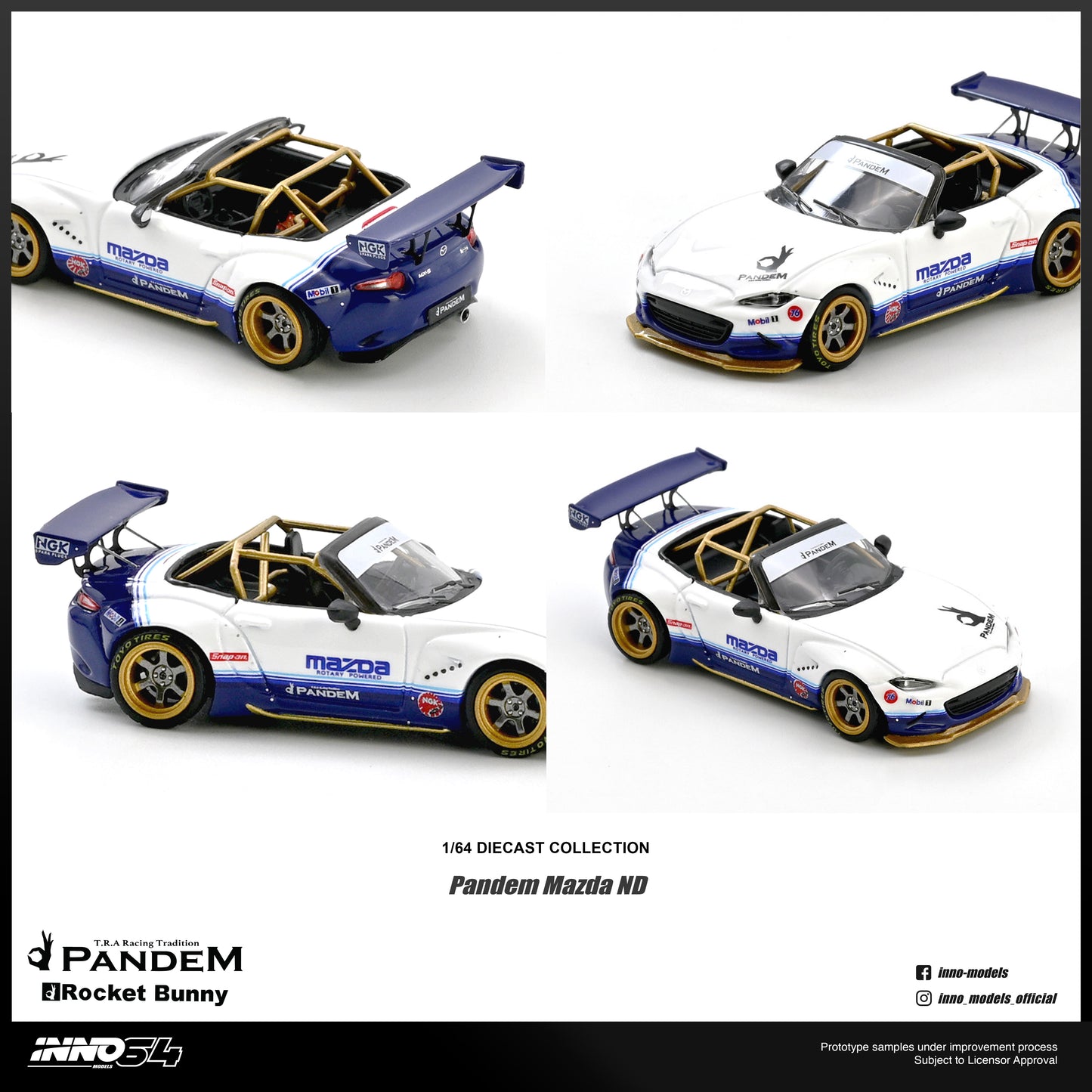 INNO64 - Pre-Order - Mazda MX-5 (ND) Miata "PANDEM ROCKET BUNNY" V1.0 - IN64-MX5P-ND-01