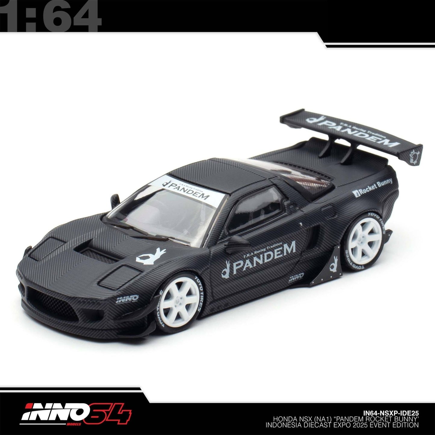 INNO64 - Pre-Order - Honda NSX (NA1)  "Pandem Rocket Bunny" Black - 2025 Indonesia Diecast Expo (IDE-XII)