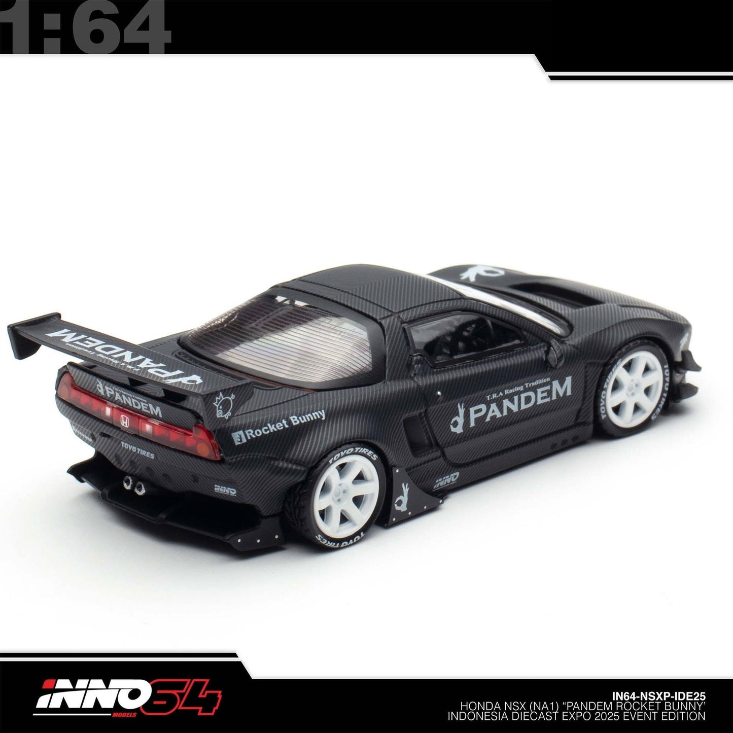 INNO64 - Pre-Order - Honda NSX (NA1)  "Pandem Rocket Bunny" Black - 2025 Indonesia Diecast Expo (IDE-XII)