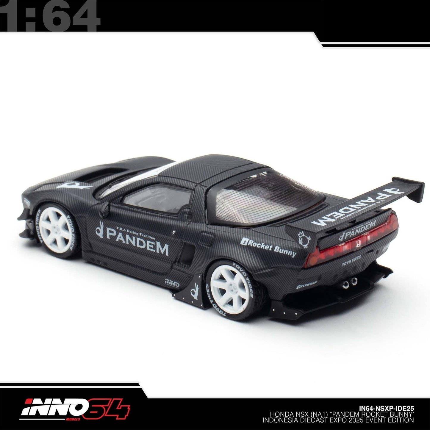INNO64 - Pre-Order - Honda NSX (NA1)  "Pandem Rocket Bunny" Black - 2025 Indonesia Diecast Expo (IDE-XII)