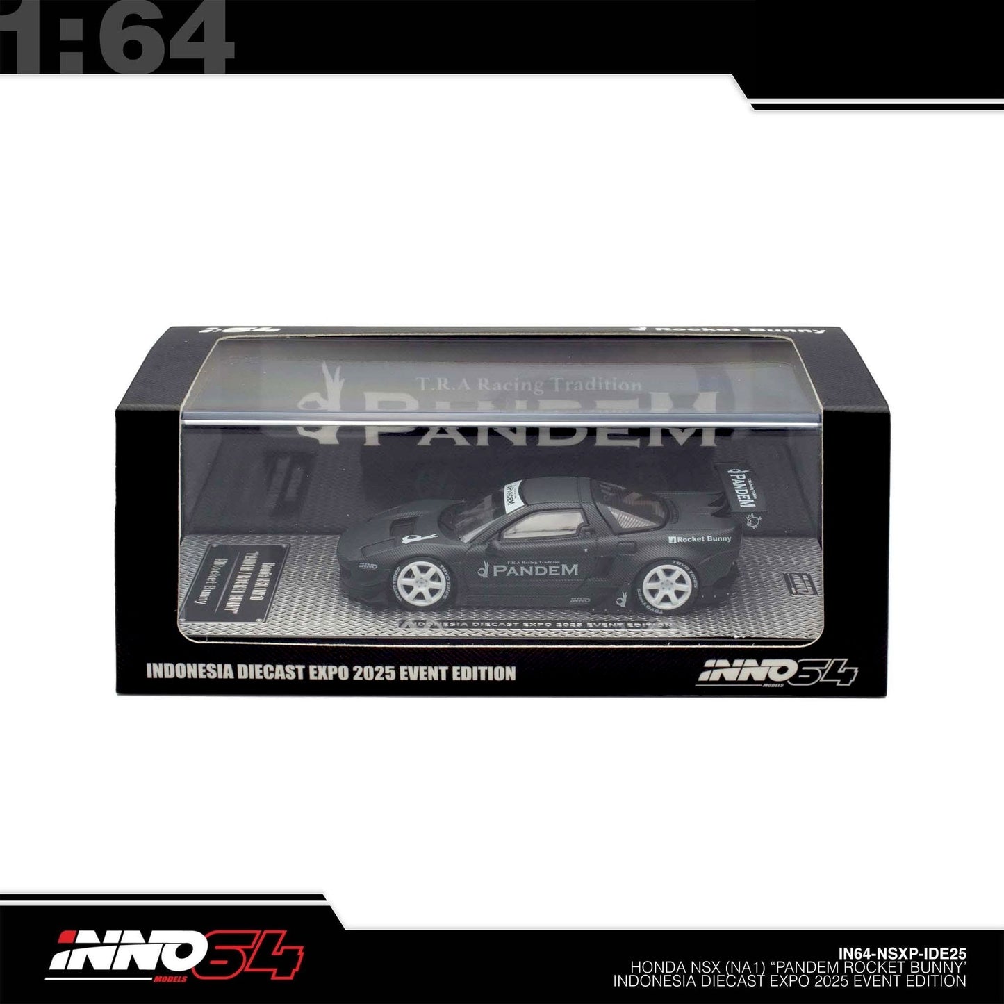 INNO64 - Pre-Order - Honda NSX (NA1)  "Pandem Rocket Bunny" Black - 2025 Indonesia Diecast Expo (IDE-XII)