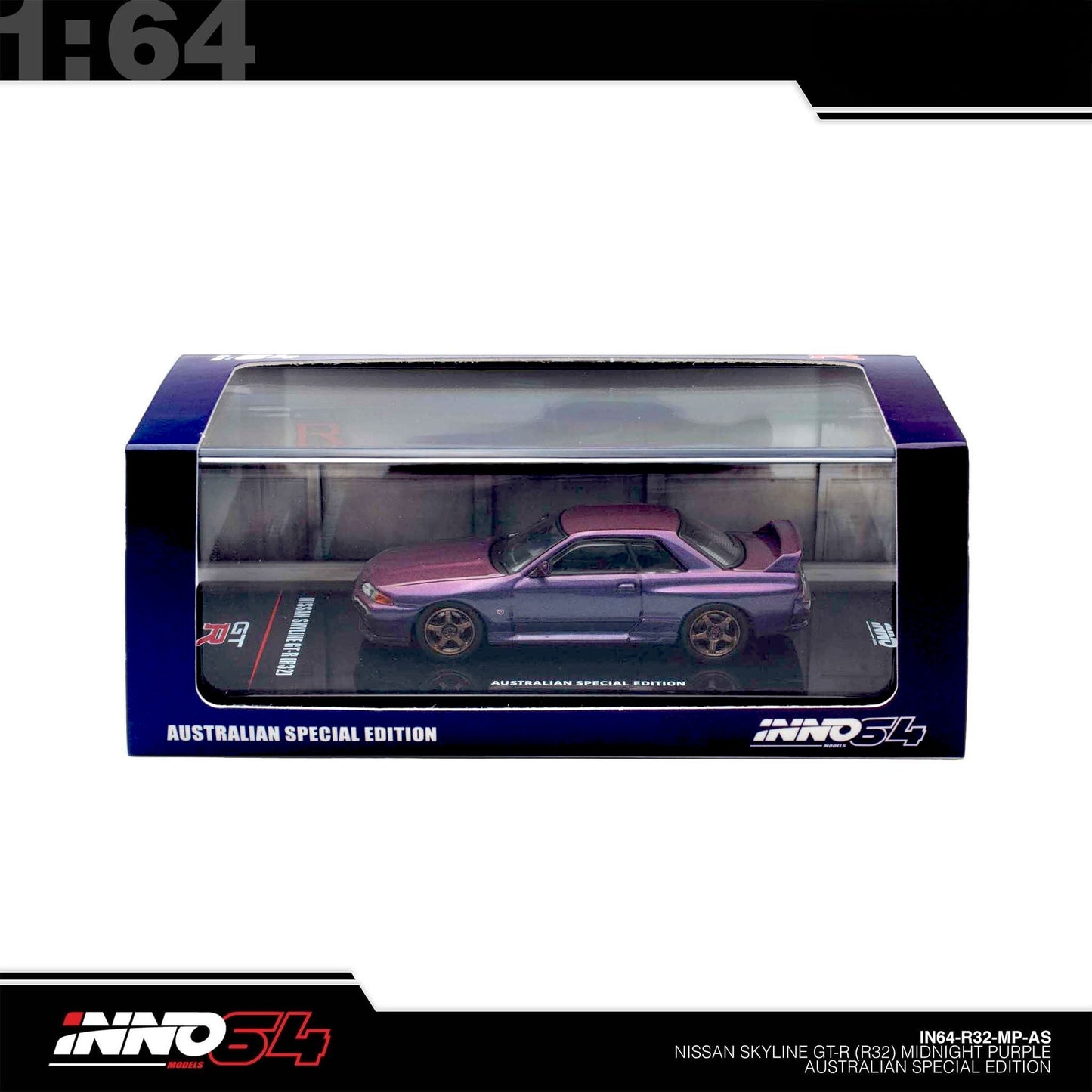 INNO64 - Pre-Order - Nissan Skyline GT-R (R32) Australia Special Edition *Limited Edition* - IN64-R32-MP-AS