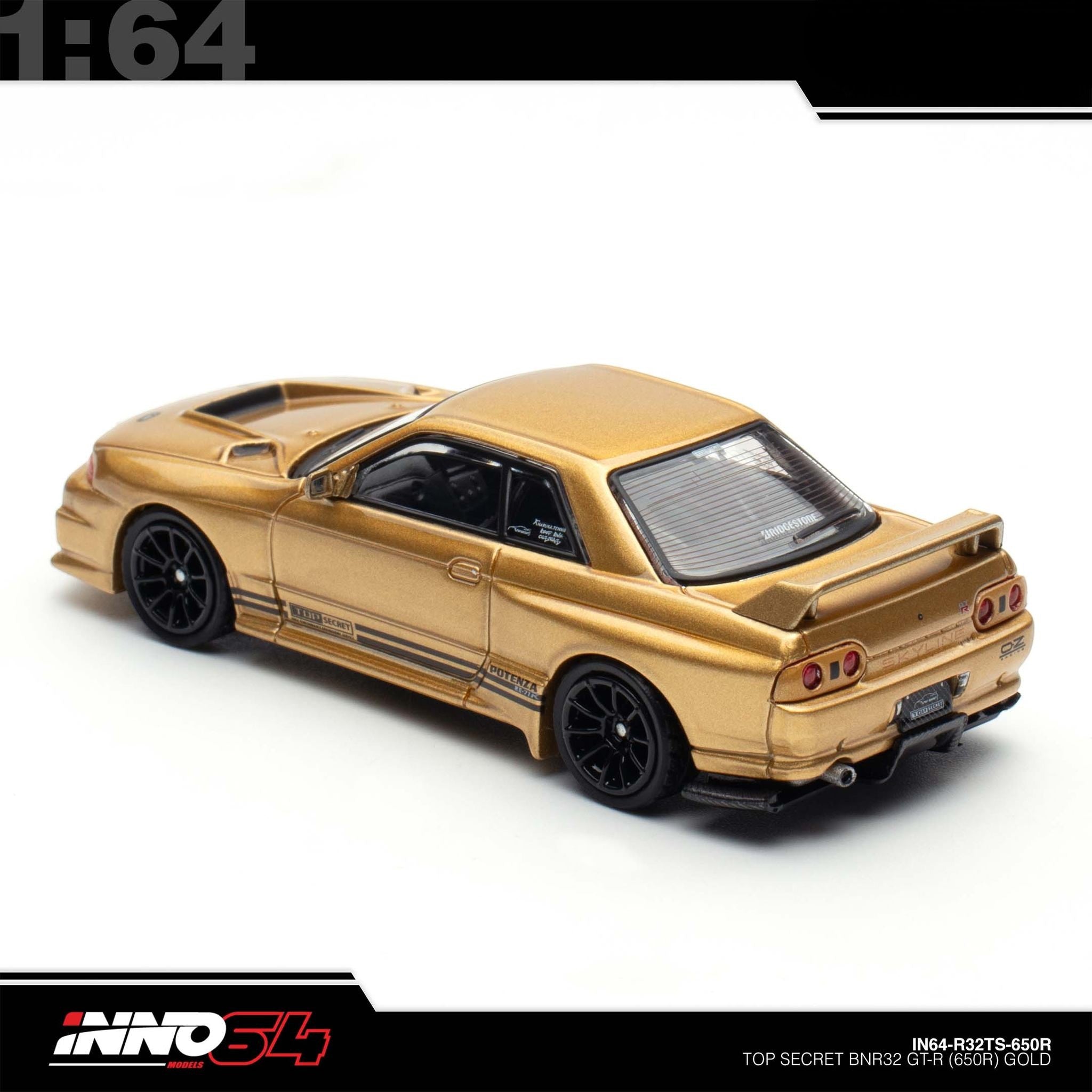 INNO64 - Pre-Order - TOP SECRET Skyline BNR32 GT-R (650R) Gold