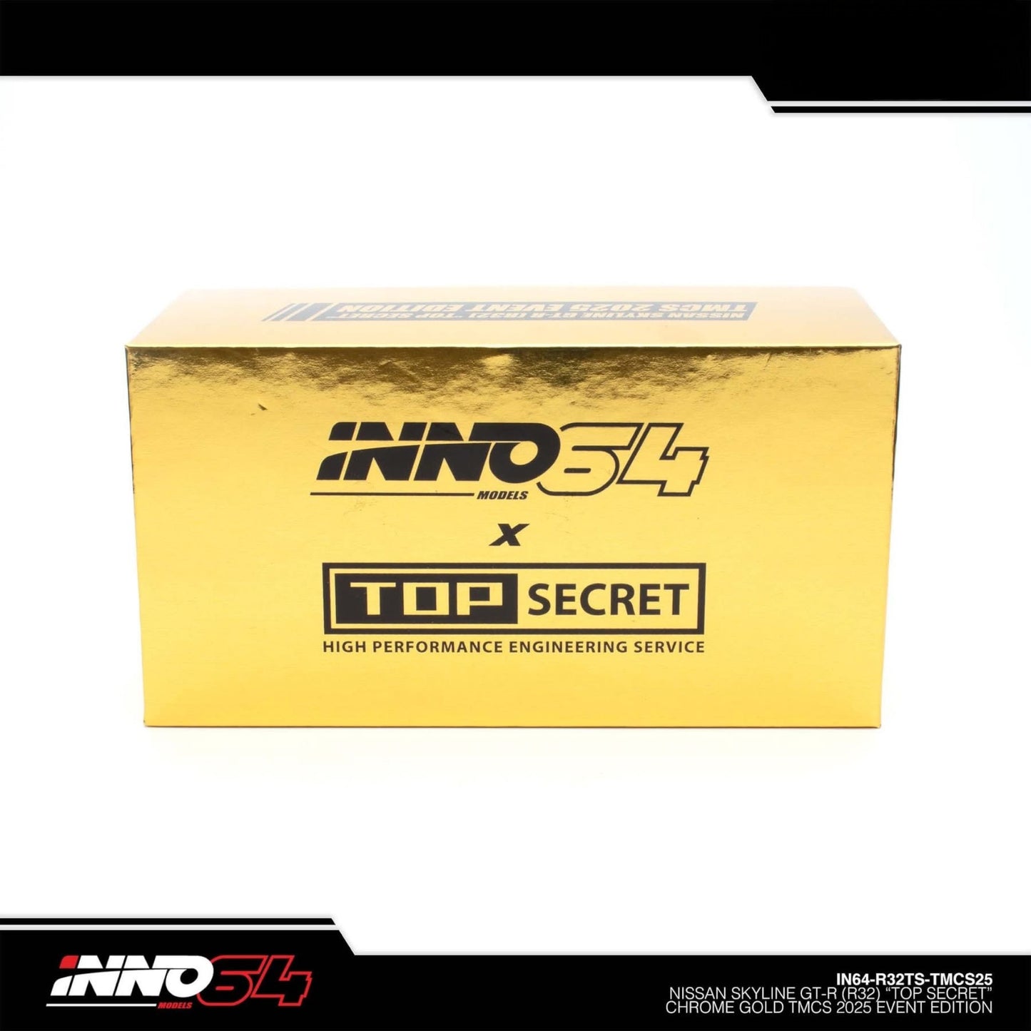 INNO64 - Nissan Skyline GT-R (R32) Top Secret, chrome gold TMCS 2025 Event Edition - IN64-R32TS-TMCS25