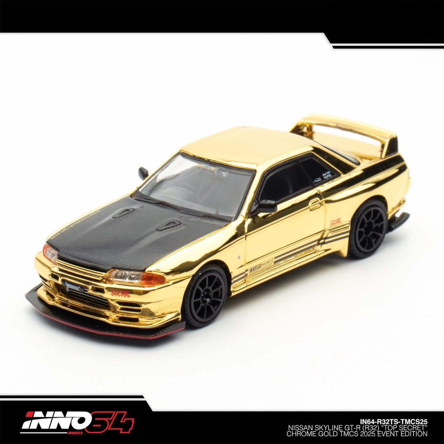 INNO64 - Nissan Skyline GT-R (R32) Top Secret, chrome gold TMCS 2025 Event Edition - IN64-R32TS-TMCS25