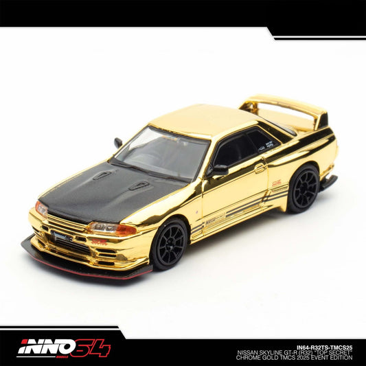 INNO64 - Nissan Skyline GT-R (R32) Top Secret, chrome gold TMCS 2025 Event Edition - IN64-R32TS-TMCS25