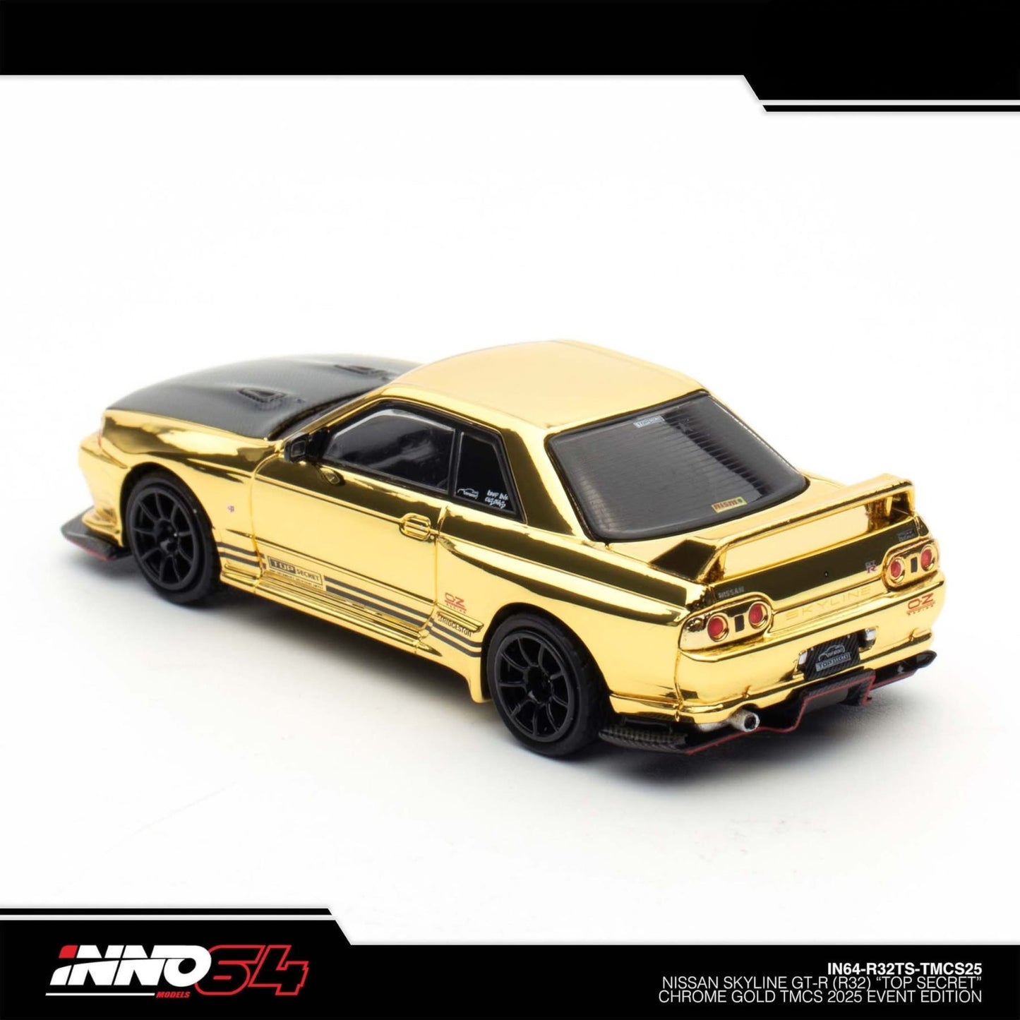 INNO64 - Nissan Skyline GT-R (R32) Top Secret, chrome gold TMCS 2025 Event Edition - IN64-R32TS-TMCS25