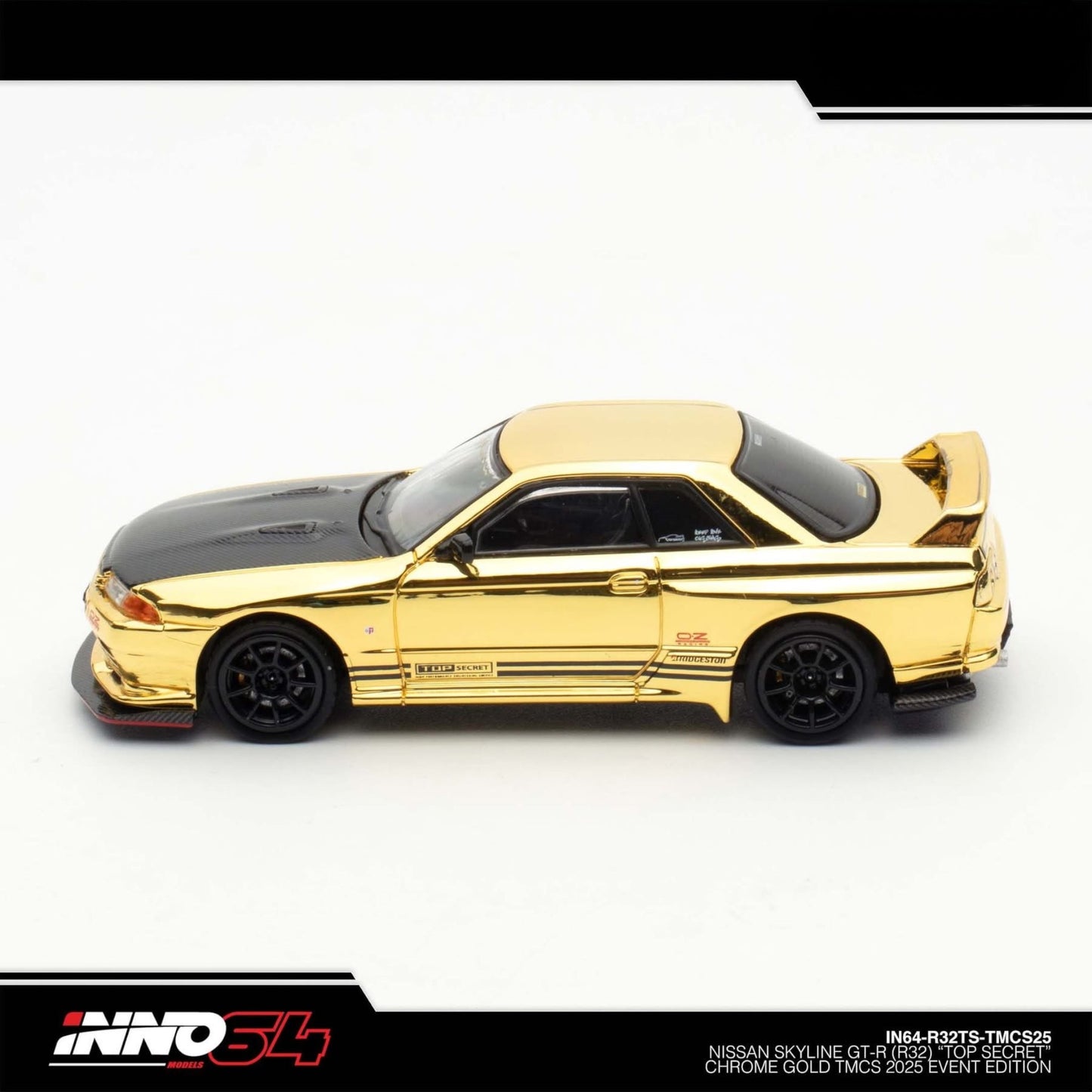 INNO64 - Nissan Skyline GT-R (R32) Top Secret, chrome gold TMCS 2025 Event Edition - IN64-R32TS-TMCS25