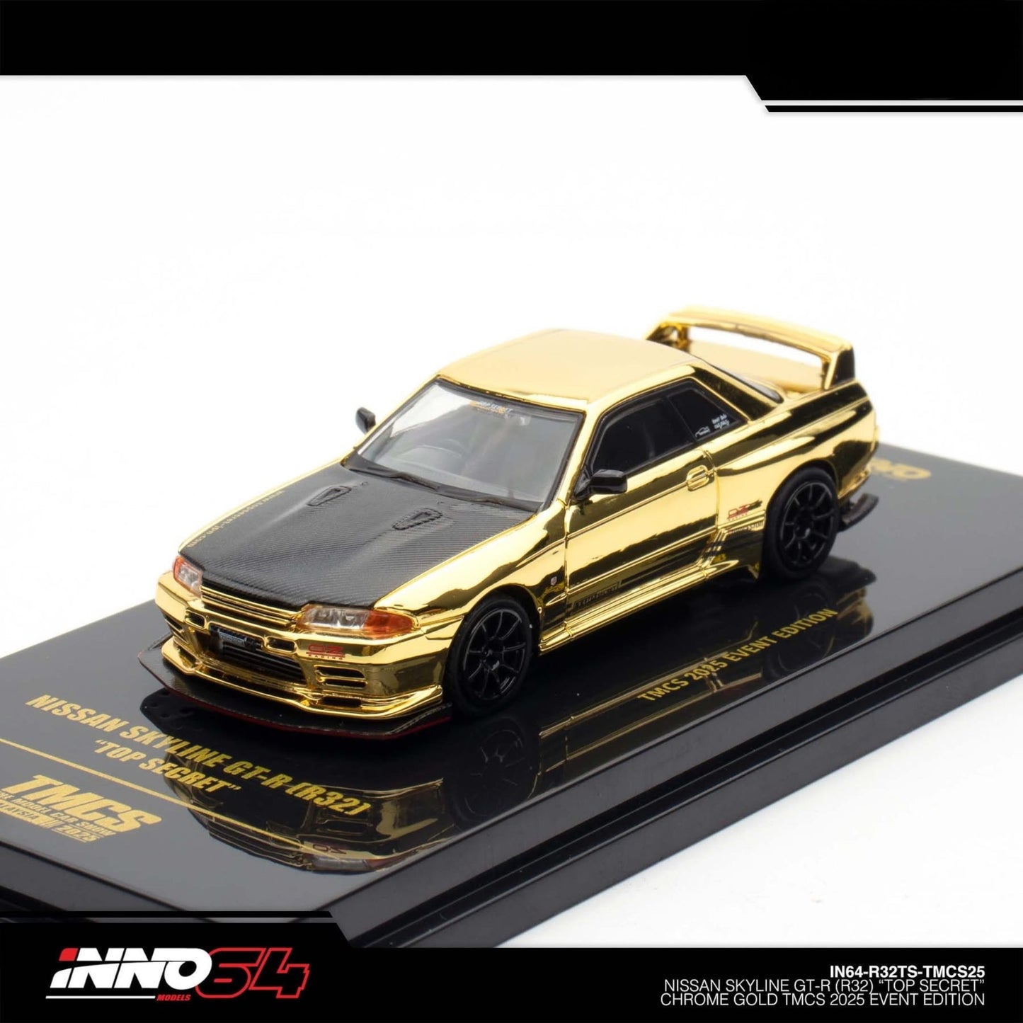 INNO64 - Nissan Skyline GT-R (R32) Top Secret, chrome gold TMCS 2025 Event Edition - IN64-R32TS-TMCS25