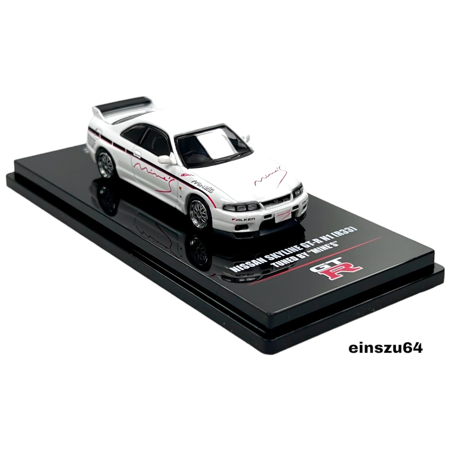 INNO64 - Nissan Skyline GT-R R33 *Tuned by Mines*, white - 1:64 - IN64-R33-MINES
