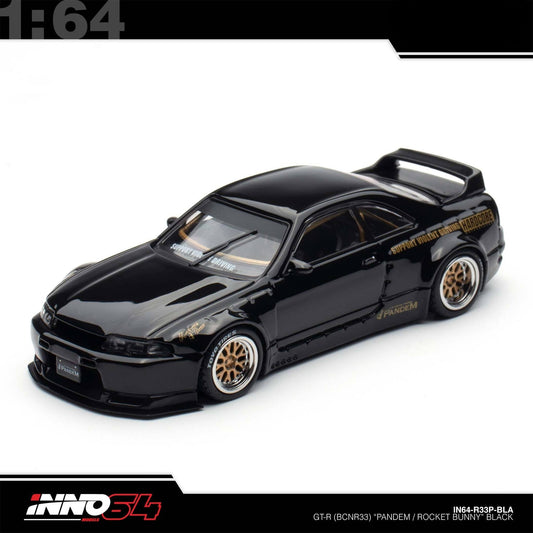 INNO64 - Pre-Order - PANDEM GT-R (BCNR33) Black - IN64-R33P-BLA