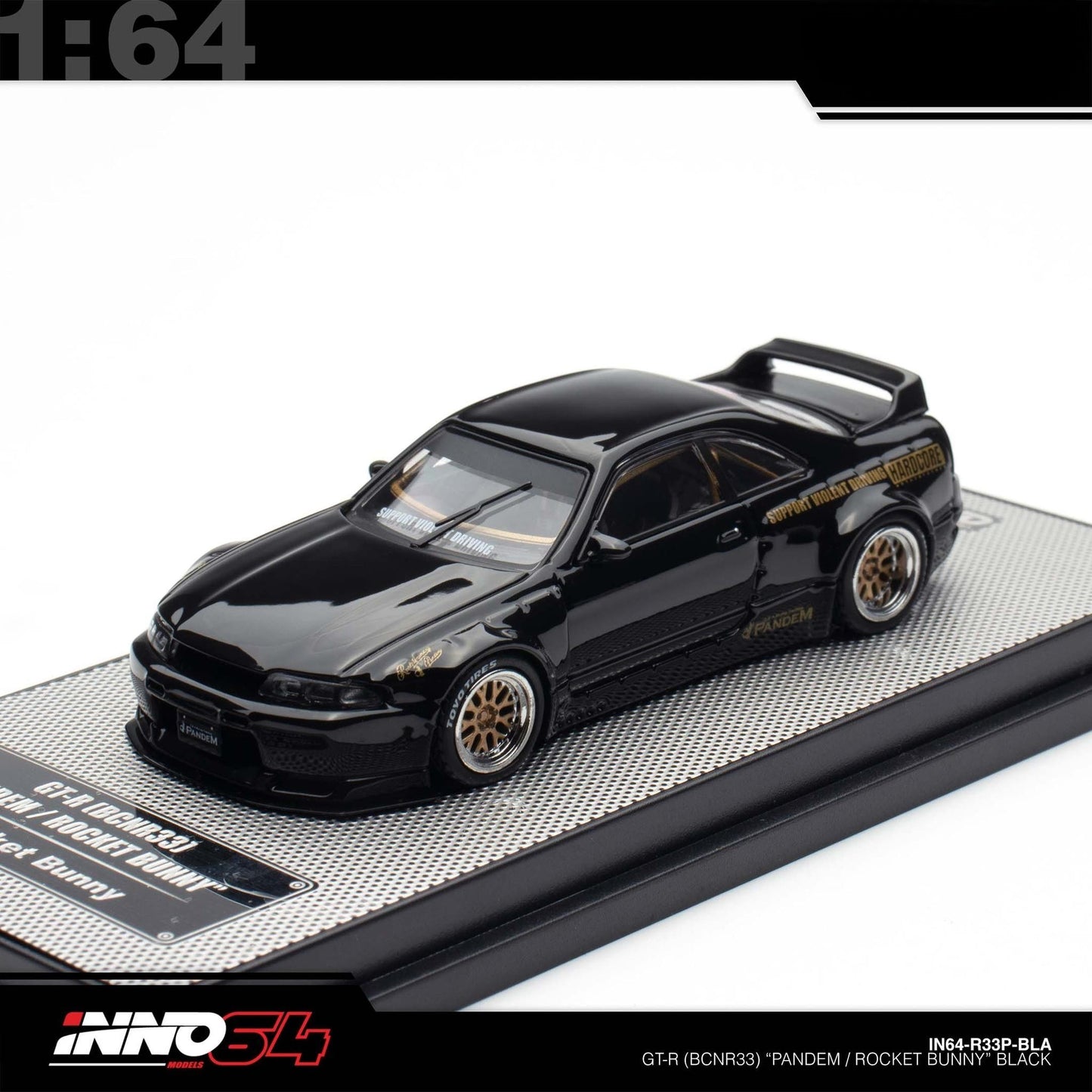 INNO64 - Pre-Order - PANDEM GT-R (BCNR33) Black - IN64-R33P-BLA