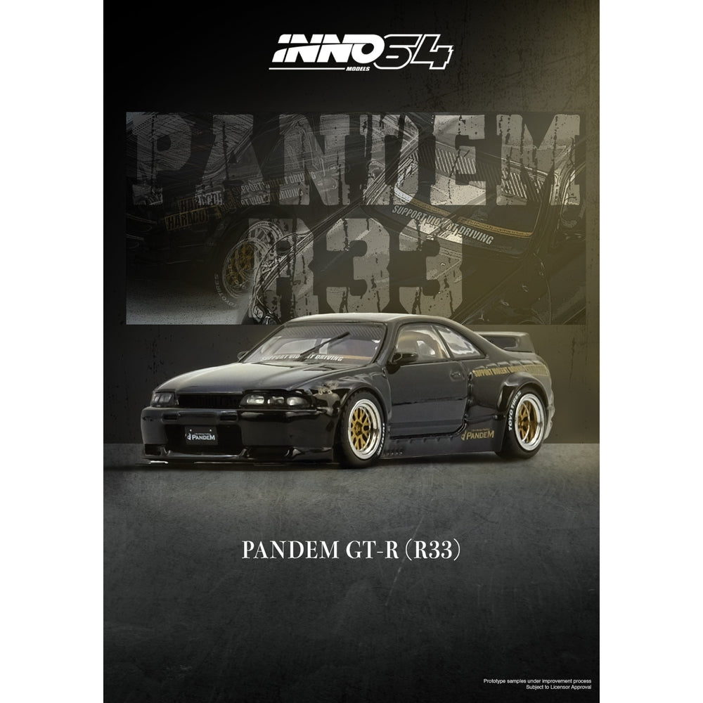 INNO64 - Pre-Order - PANDEM GT-R (BCNR33) Black - IN64-R33P-BLA