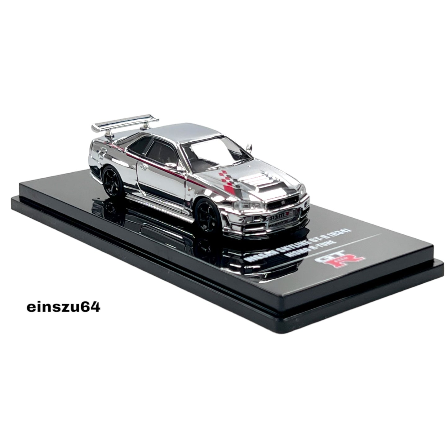 INNO64 - Nissan Skyline GT-R R34 R-Tune silver chrome - IN64-R34RT-SCH - limited Edt.
