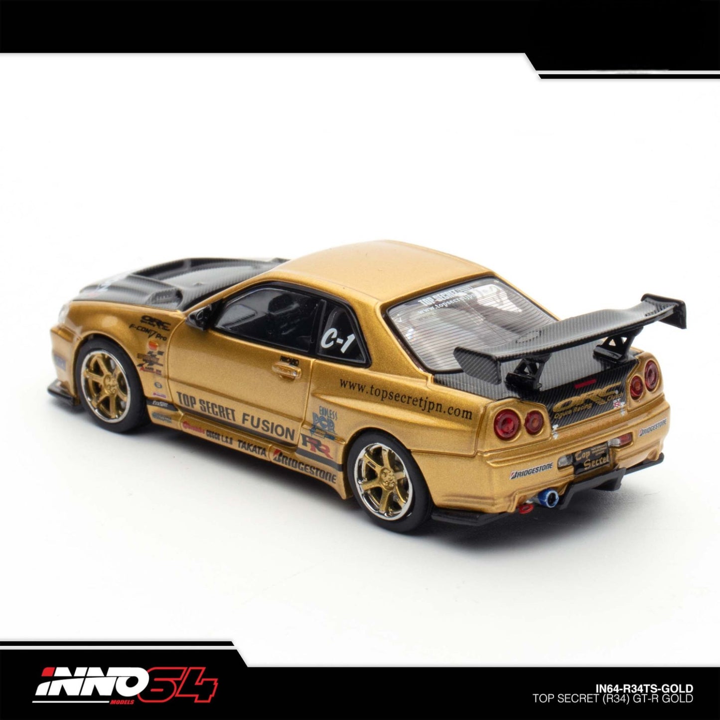 INNO64 - TOP SECRET Nissan Skyline R34 GT-R Gold - IN64-R34TS-GOLD