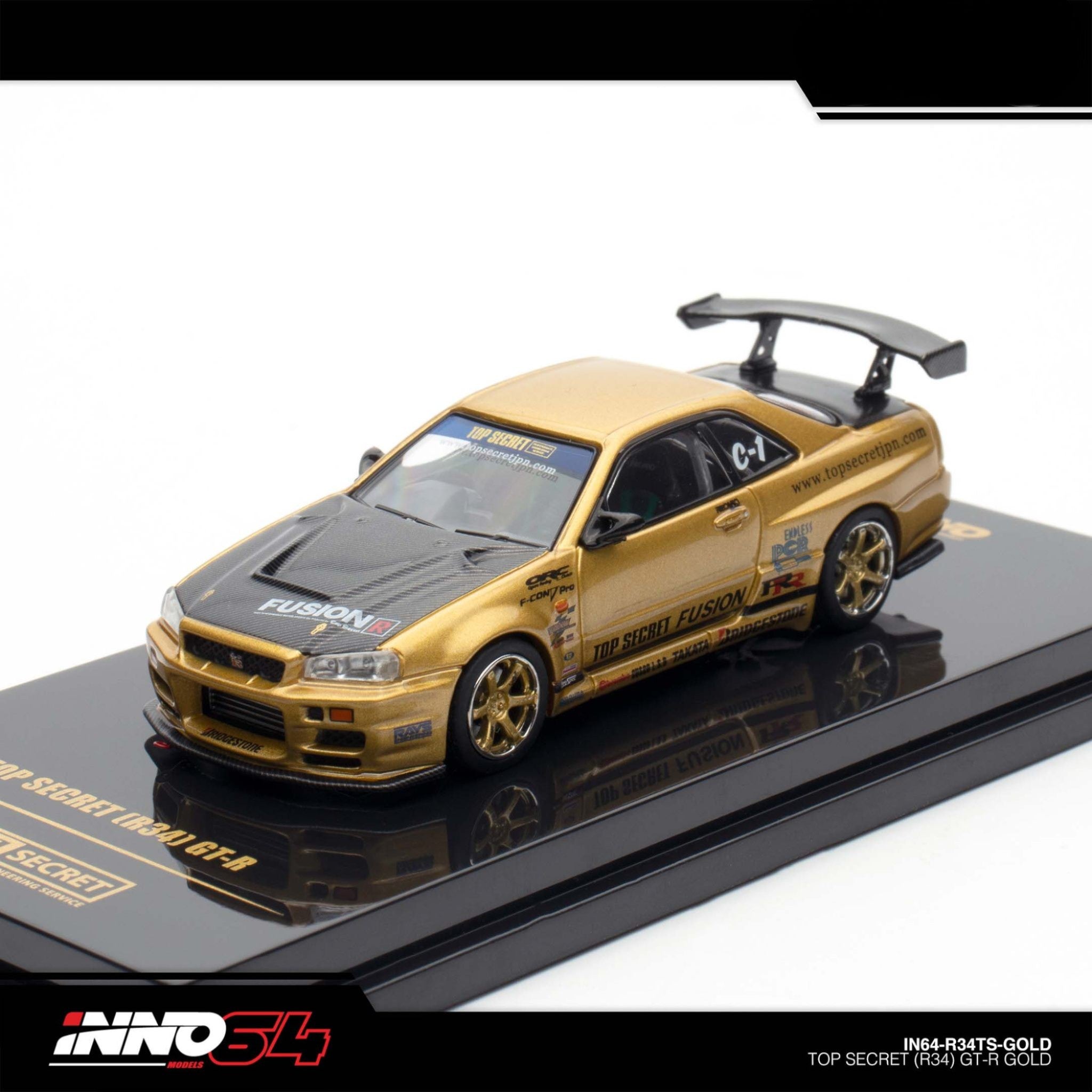 INNO64 - TOP SECRET Nissan Skyline R34 GT-R Gold - IN64-R34TS-GOLD