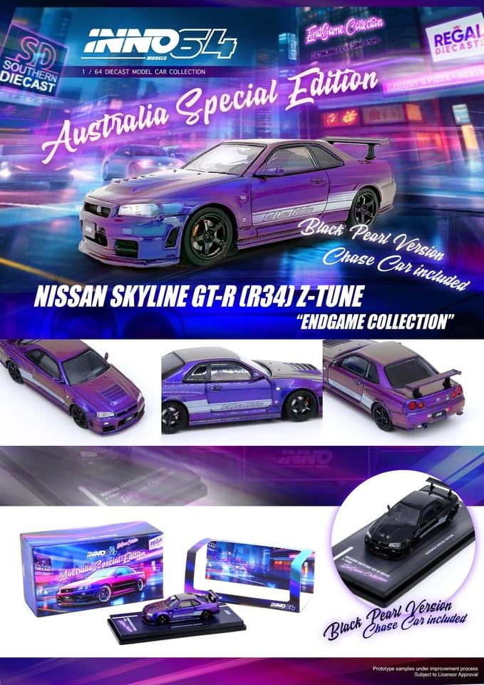 INNO64 - Nissan Skyline GT-R (R34) Z-Tune *Endgame* Australia Special Edition, purple - IN64-R34ZT-ENDGAME