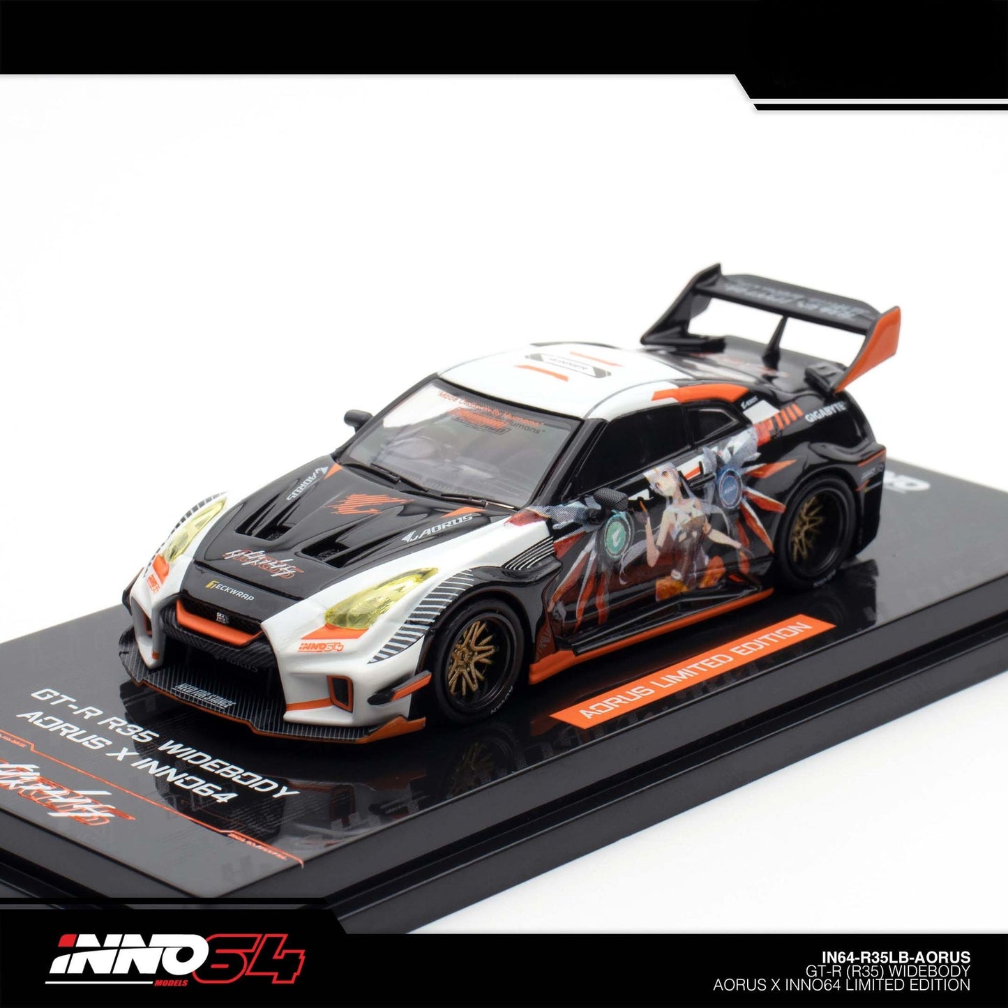 INNO64 - Pre-Order - Nissan GT-R R35 Widebody *AORUS* Limited Edition - IN64-R35LB-AORUS
