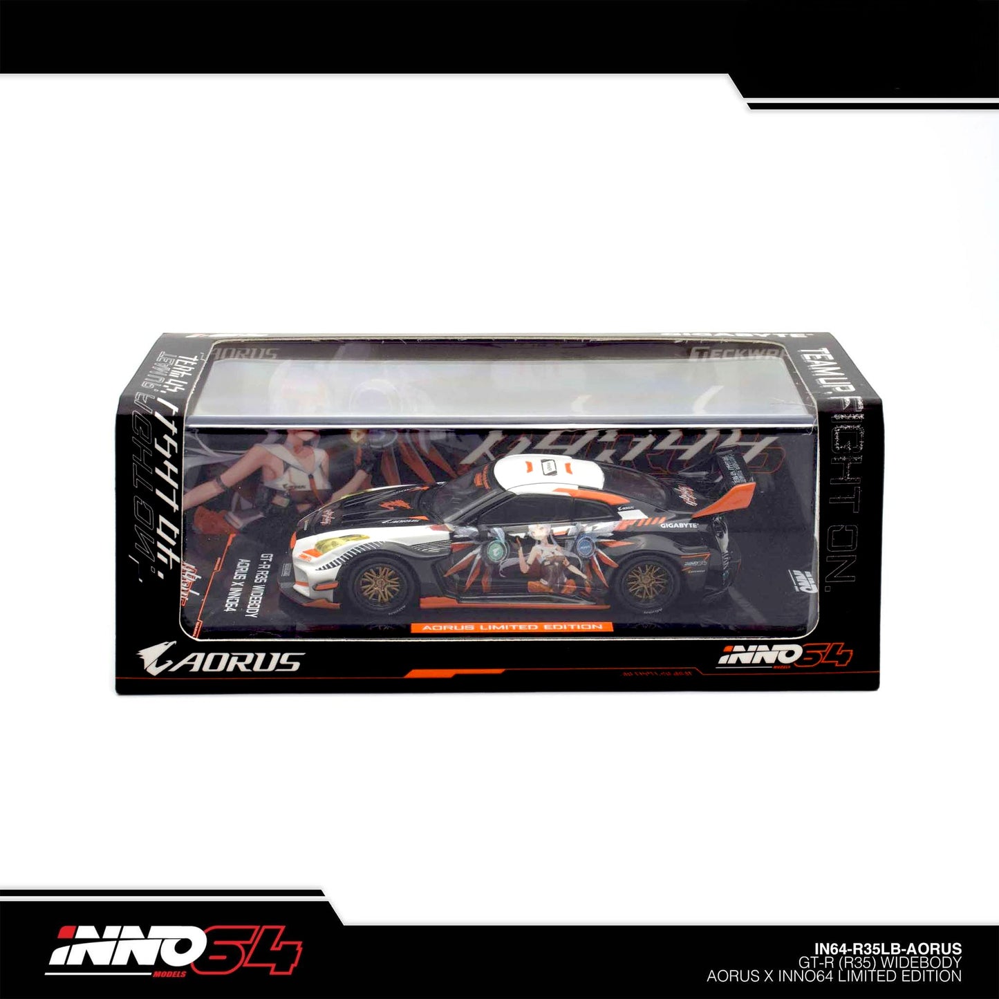 INNO64 - Pre-Order - Nissan GT-R R35 Widebody *AORUS* Limited Edition - IN64-R35LB-AORUS