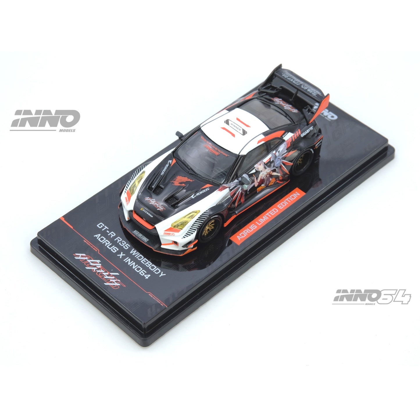 INNO64 - Pre-Order - Nissan GT-R R35 Widebody *AORUS* Limited Edition - IN64-R35LB-AORUS