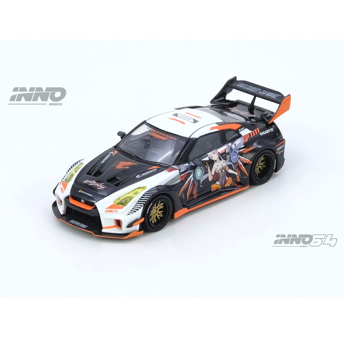 INNO64 - Pre-Order - Nissan GT-R R35 Widebody *AORUS* Limited Edition - IN64-R35LB-AORUS