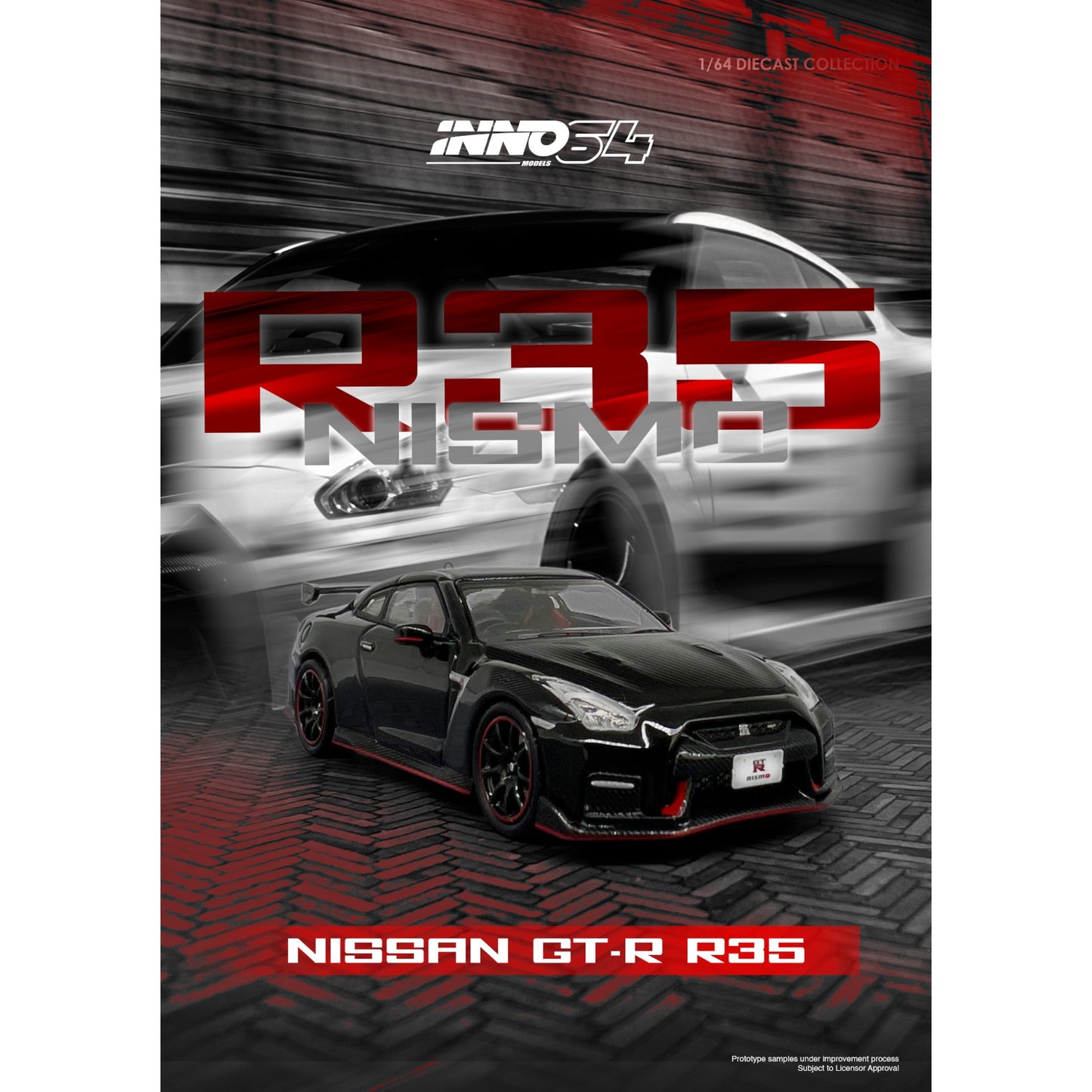 INNO64 - Pre-Order - NISSAN GT-R (R35) NISMO Black - IN64-R35N-BLA