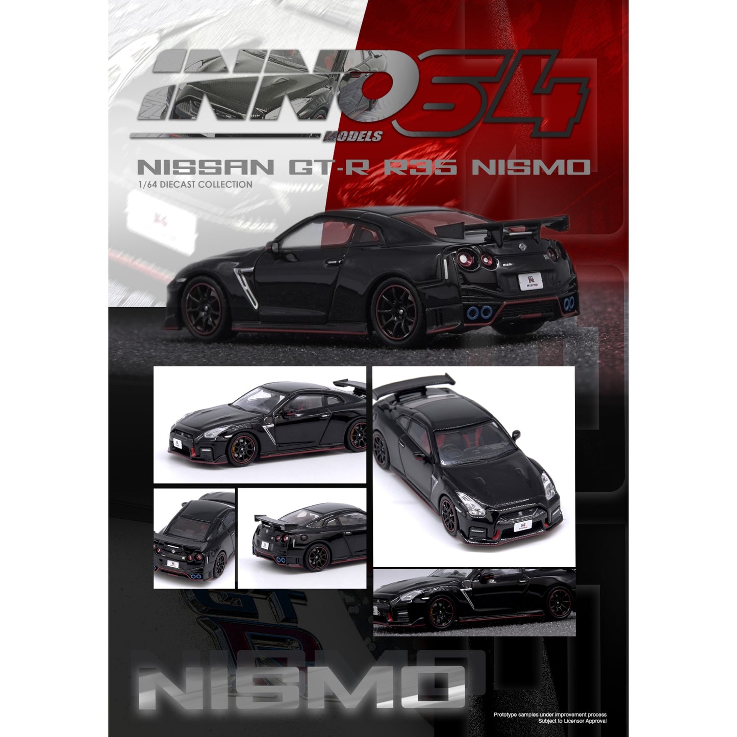 INNO64 - Pre-Order - NISSAN GT-R (R35) NISMO Black - IN64-R35N-BLA
