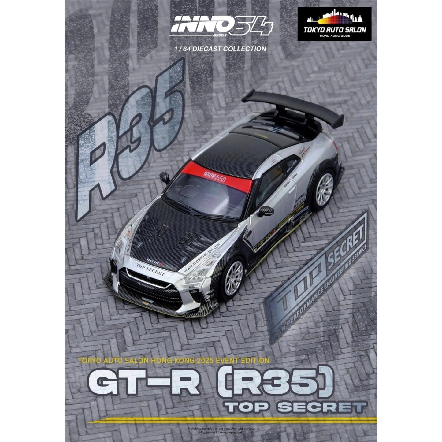 INNO64 - Pre-Order - Top Secret Nissan GT-R (R35) Tokyo Auto Salon Hong Kong 2025 - IN64-R35TS-TASHK25
