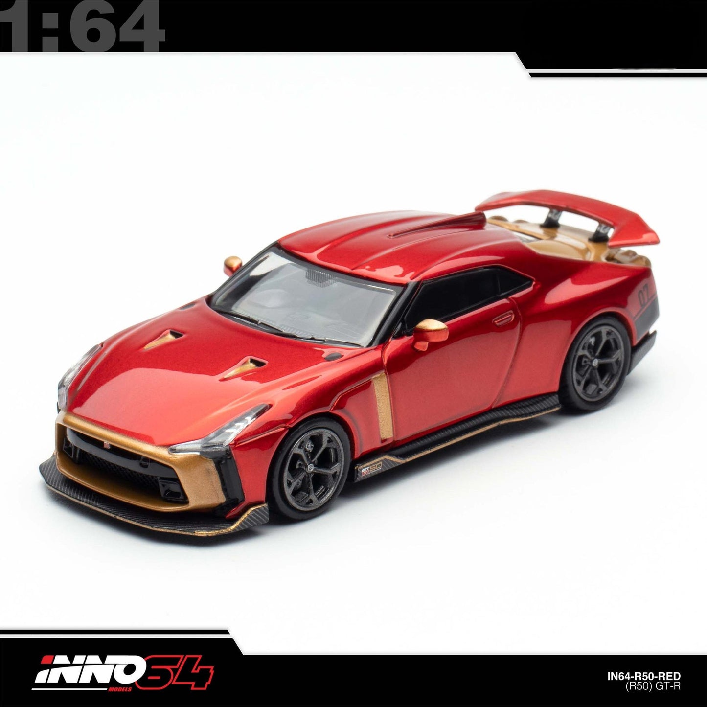 INNO64 - Pre-Order - Nissan R50 GT-R By Italsedign - IN64-R50-RED