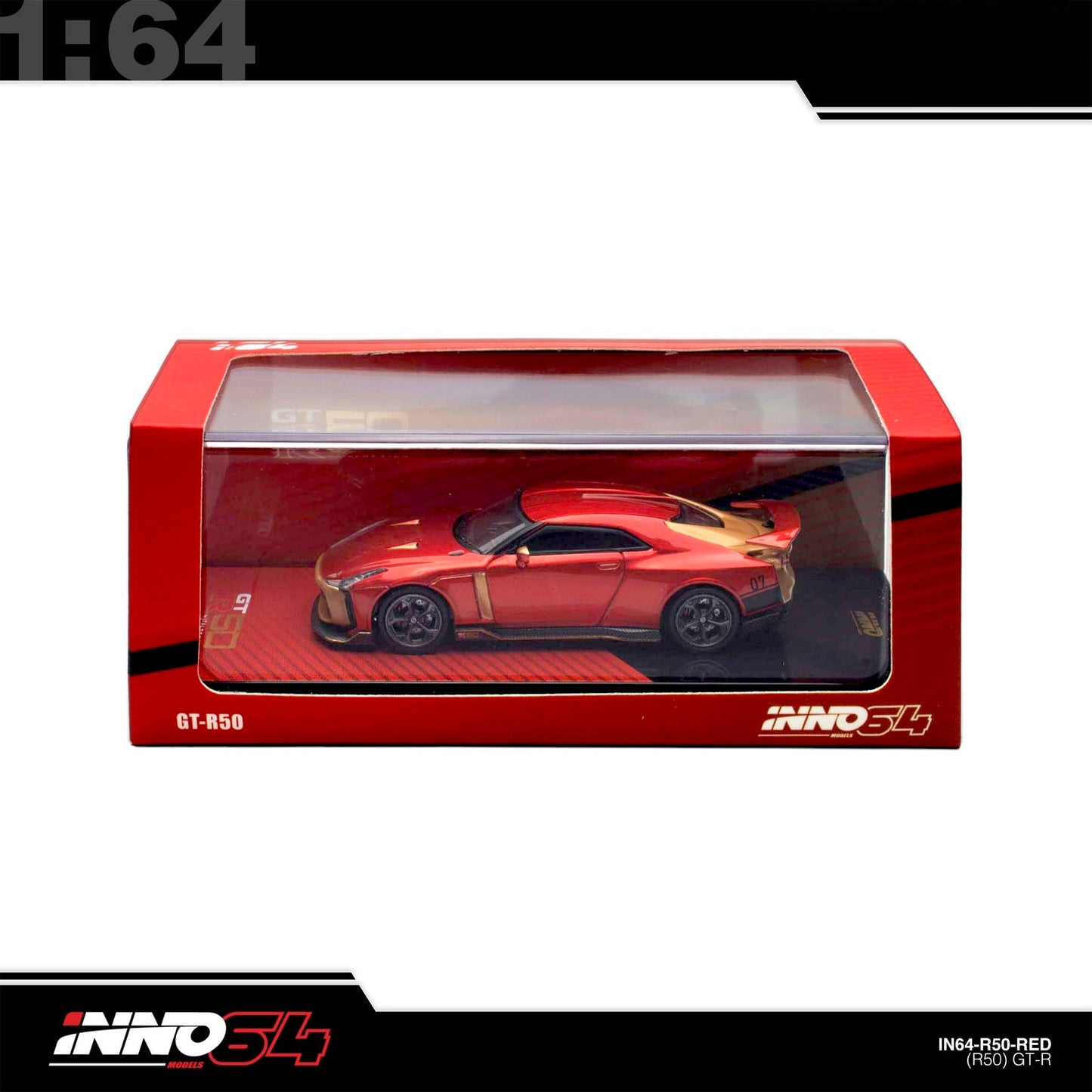 INNO64 - Pre-Order - Nissan R50 GT-R By Italsedign - IN64-R50-RED