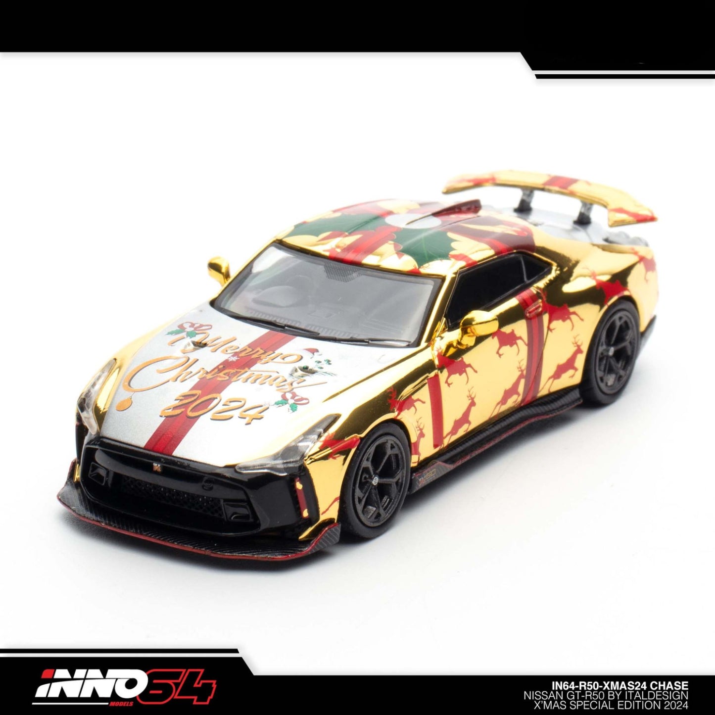 INNO64 - Nissan GT-R50 *XMAS 2024* Edition - IN64-R50-XMAS24 - Chase Car