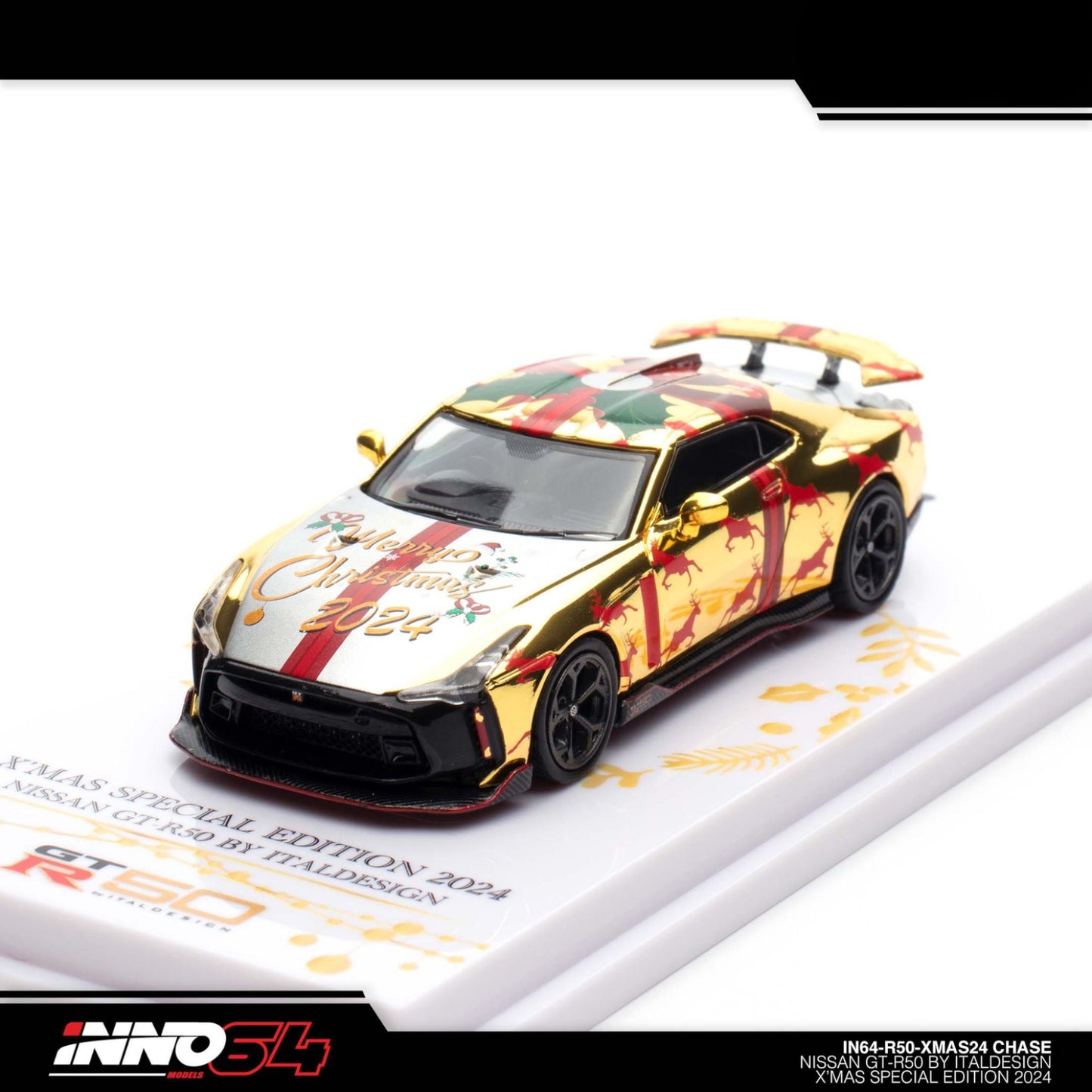 INNO64 - Nissan GT-R50 *XMAS 2024* Edition - IN64-R50-XMAS24 - Chase Car