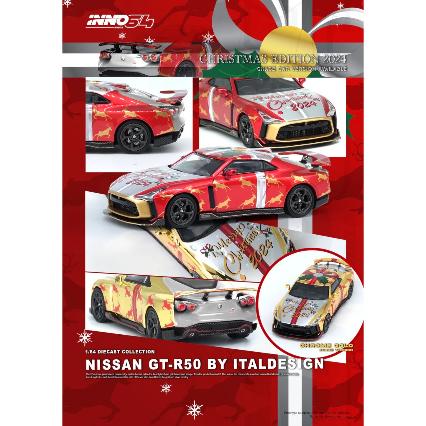 INNO64 - Nissan GT-R50 *XMAS 2024* Edition - IN64-R50-XMAS24