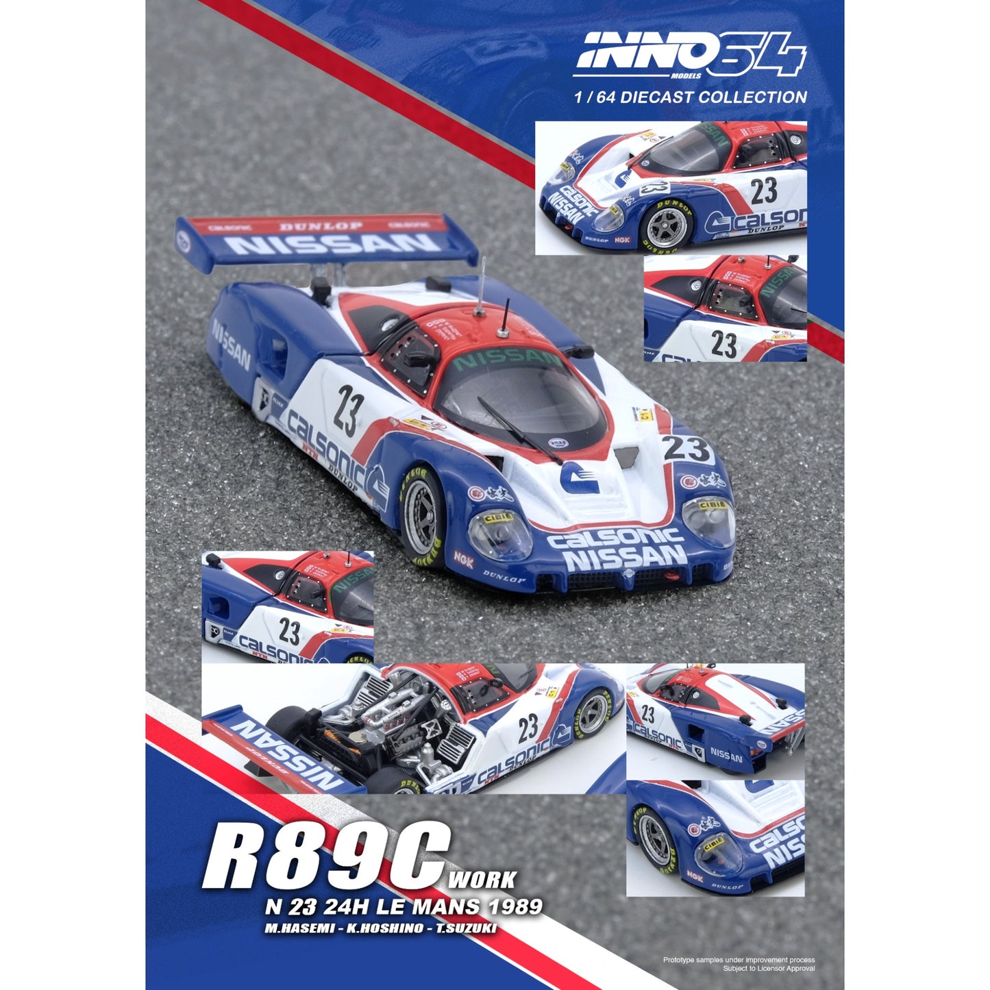 INNO64 - Pre-Order - NISSAN R89C LE MANS 1989 No23 - IN64-R89C-89LM23