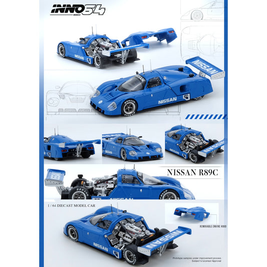 INNO64 - Pre-Order - NISSAN R89C Blue - IN64-R89C-BL