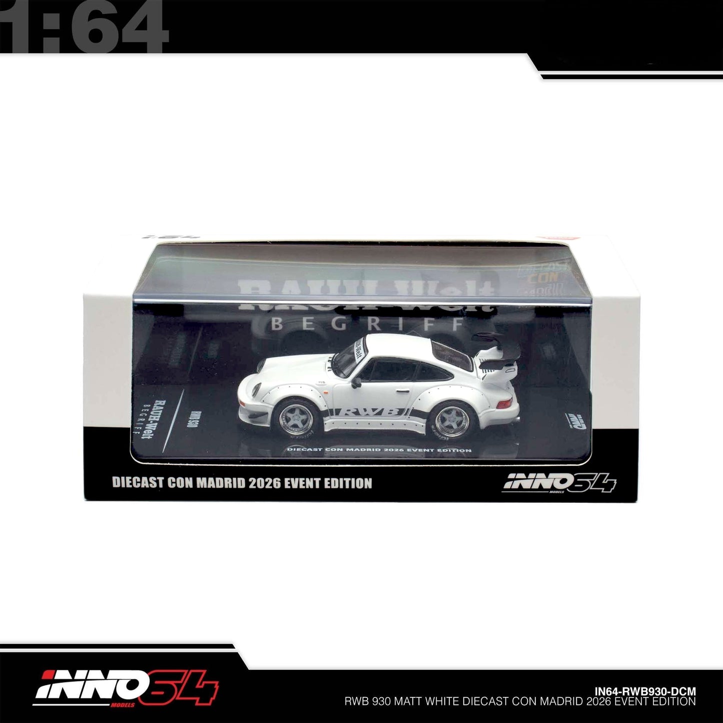 INNO64 - RWB 930 Rauh-Welt - Diecast Con 2026 Madrid - IN64-RWB930-DCM