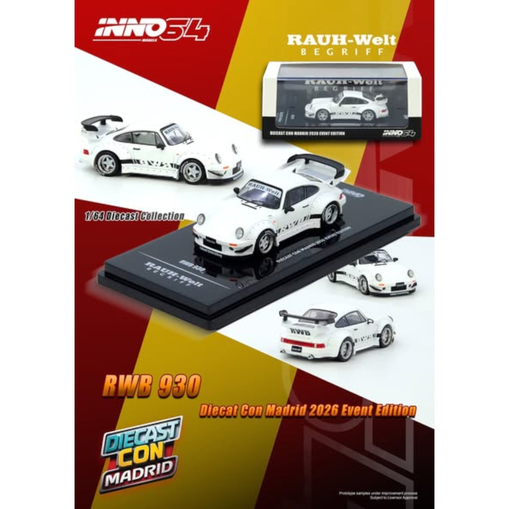 INNO64 - Pre-Order - RWB 930 Rauh-Welt - Diecast Con 2026 Madrid - IN64-RWB930-DCM