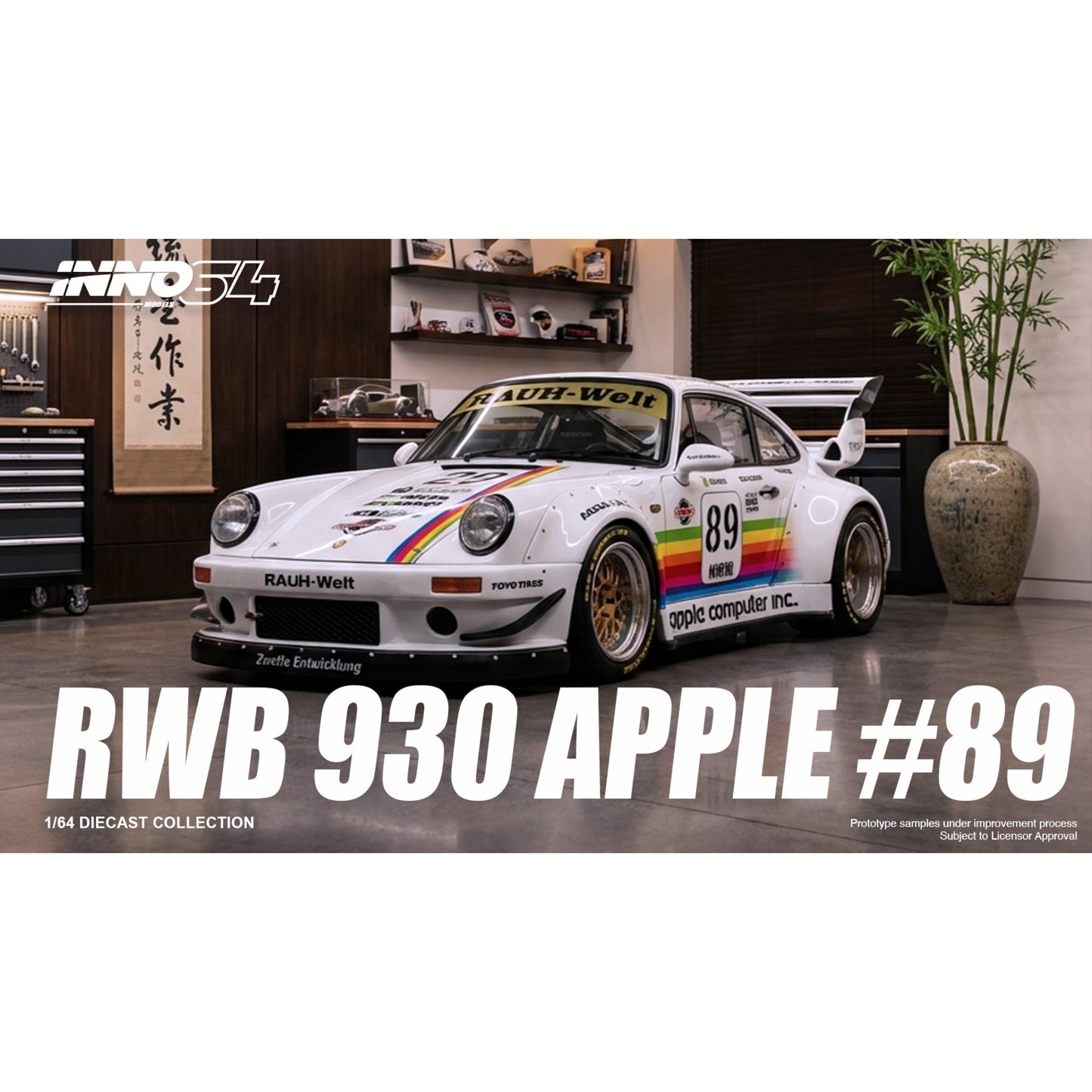 INNO64 - Pre-Order - RWB 930 #89 Apple Livery - IN64-RWB930-APPLE