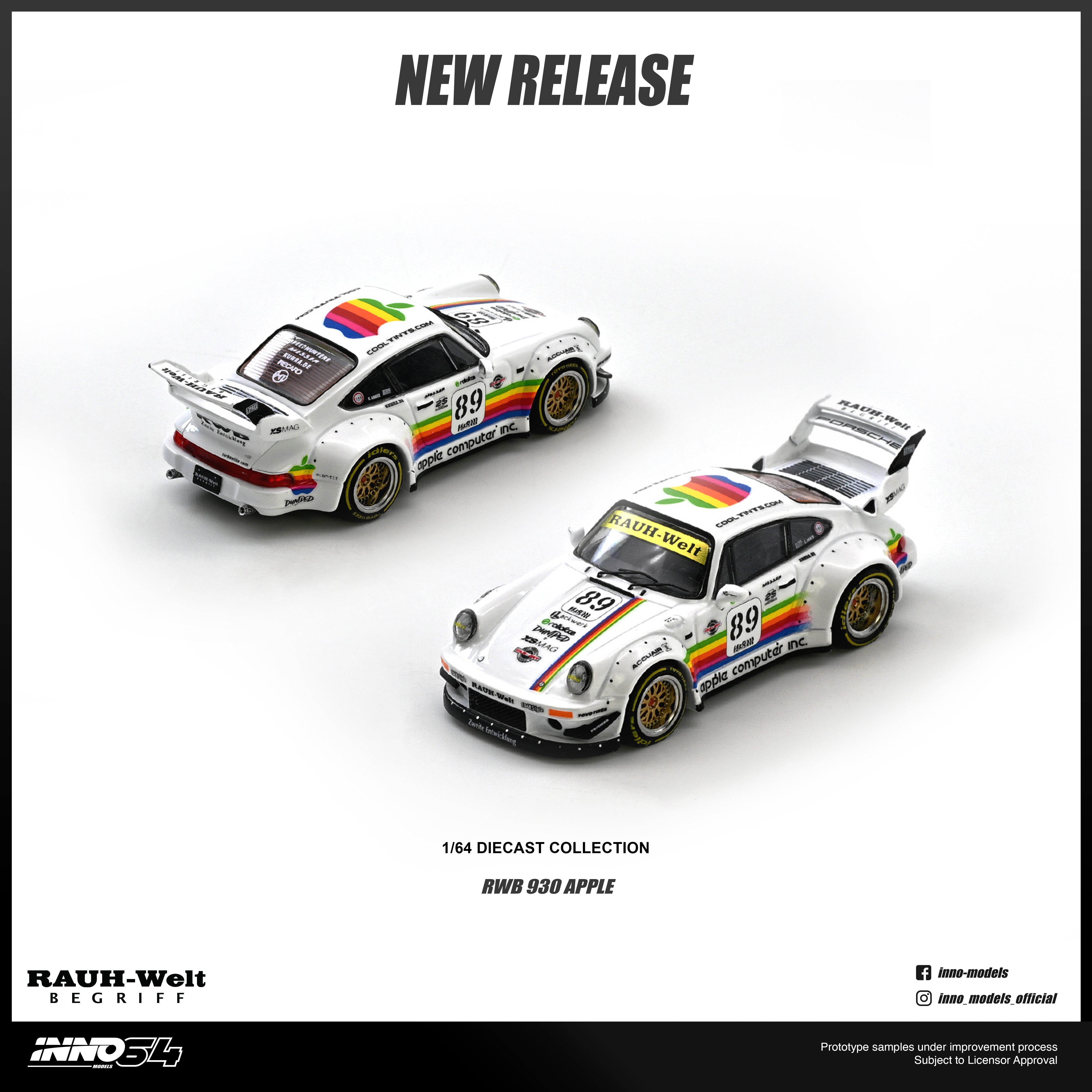 INNO64 - Pre-Order - RWB 930 #89 Apple Livery - IN64-RWB930-APPLE
