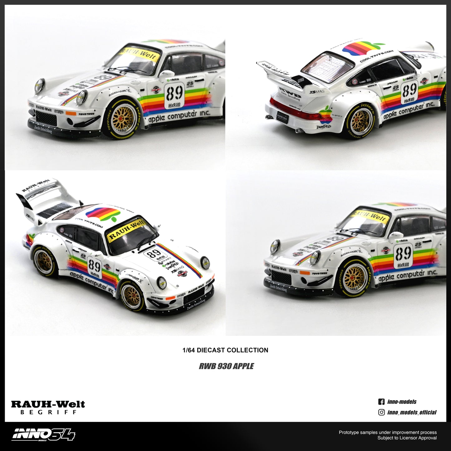 INNO64 - Pre-Order - RWB 930 #89 Apple Livery - IN64-RWB930-APPLE